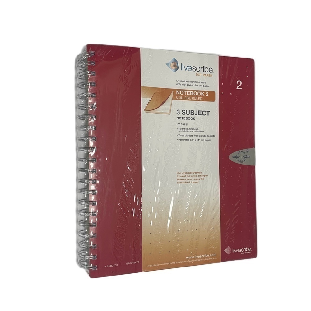 Livescribe Dot Paper 3 Subject Notebook 2